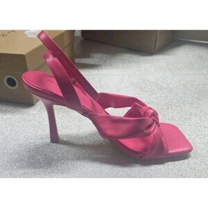 Elisabet Tang Womens Size 9.5 Hot Pink Ankle Strap Heels. (WS340)